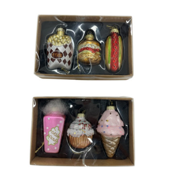 SUJET DE NOEL X3 EN VERRE︱Lory