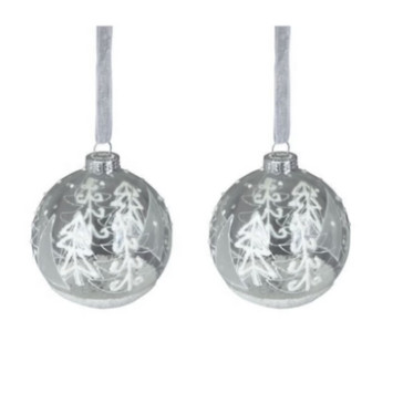 BOULE VERRE DECOREE D7CM/2︱Lory