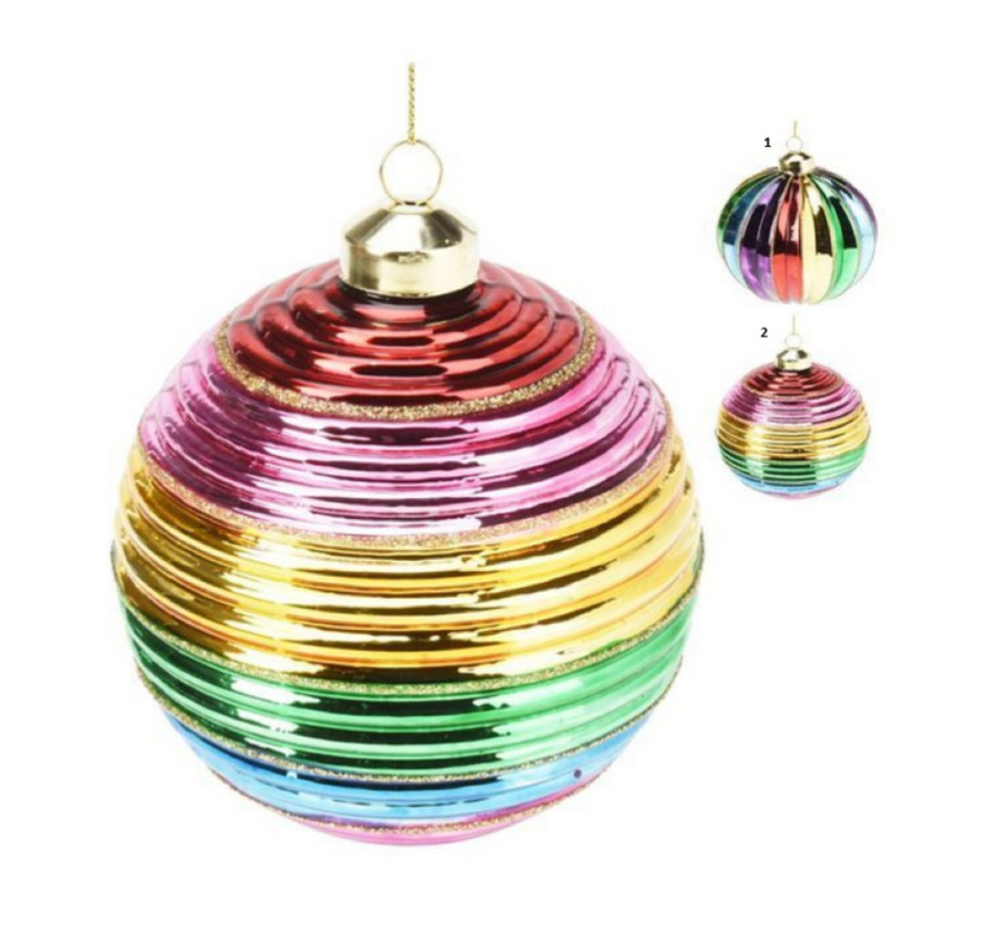 BOULE EN VERRE ARC EN CIEL