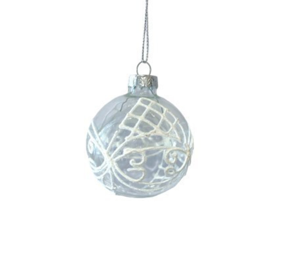 BOULE VERRE DECOREE D6CM