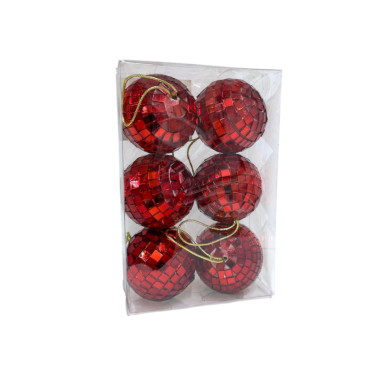 BOITE DE 6 BOULES MIROIR