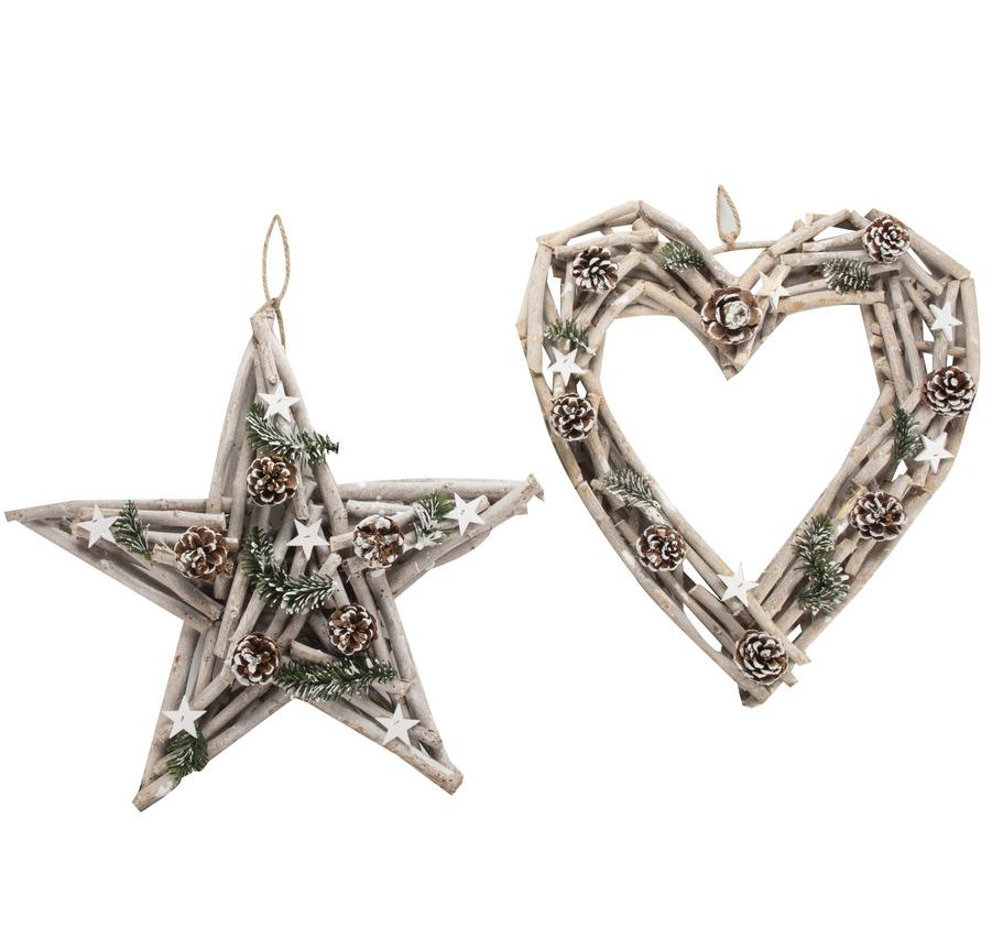 SUSPENSION EN BOIS DECOREE DE