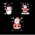 STICKERS NOEL FLOQUE