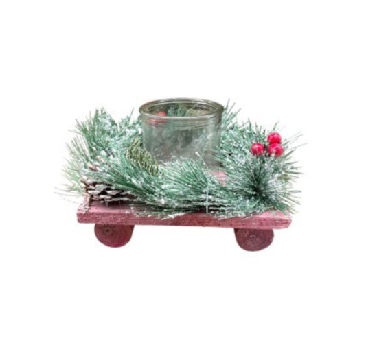 PHOTOPHORE BUCHE 18X15X16CM︱Lory