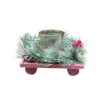 PHOTOPHORE BUCHE 18X15X16CM︱Lory