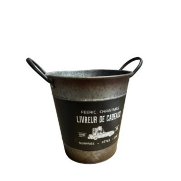 SEAU EN ZINC AVEC POIGNEES︱Lory