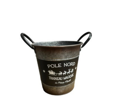 SEAU EN ZINC NOIR AVEC︱Lory