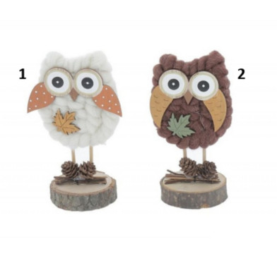 HIBOU EN BOIS ET LAINE︱Lory