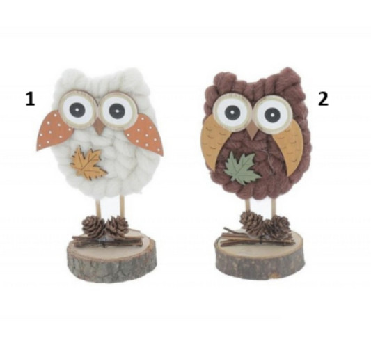 HIBOU EN BOIS ET LAINE︱Lory
