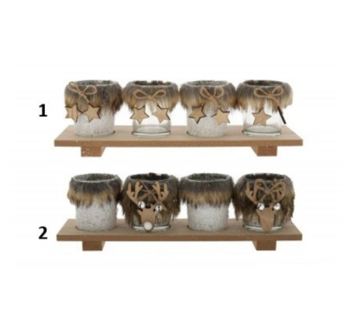 PHOTOPHORE EN VERRE X4PIECES︱Lory