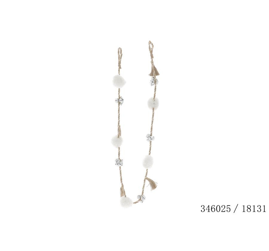 GUIRLANDE AVEC POMPONS ET