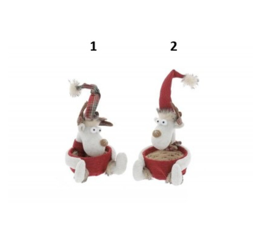 PANIER EN OSIER CERF AVEC