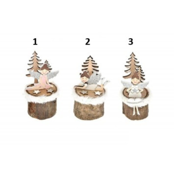 ANGE SUR RONDIN EN BOIS︱Lory