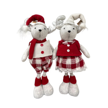 CERF DEBOUT GRIS ET ROUGE︱Lory