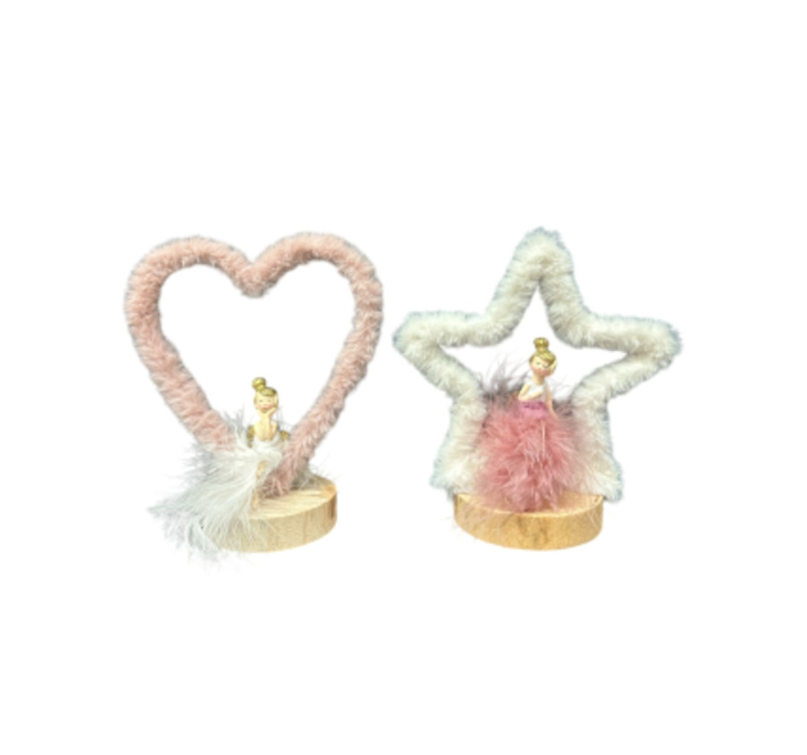 ETOILE FOURRURE SUR SOCLE