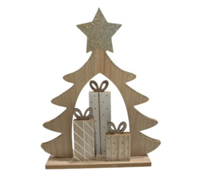 ORN SAPIN BOIS 25X6X30CM NATUR︱Lory