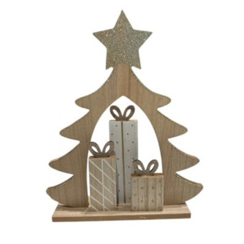 ORN SAPIN BOIS 25X6X30CM NATUR︱Lory