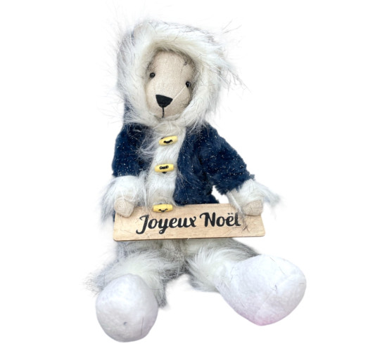 OURS BLEU ASSIS 18X9X40CM PANC︱Lory