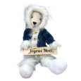 OURS BLEU ASSIS JOYEUX NOEL
