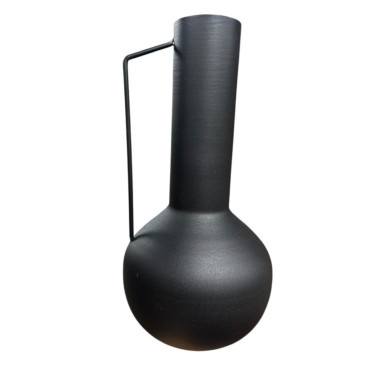 VASE EN ZINC COLORIS NOIR