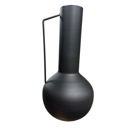 VASE EN ZINC COLORIS NOIR