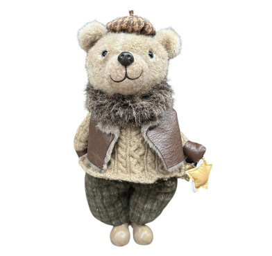 OURS GARCON DEBOUT AVEC SAC