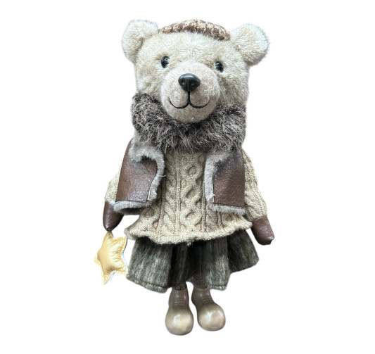 OURS FILLE DEBOUT AVEC SAC