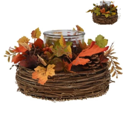 COURONNE PHOTOPHORE AUTOMNE