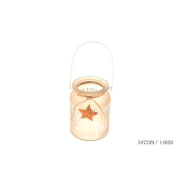 PHOTOPHORE DECOR FORET H.15CM