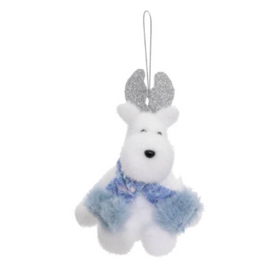 DECORATION DE NOEL RENNE BLANC