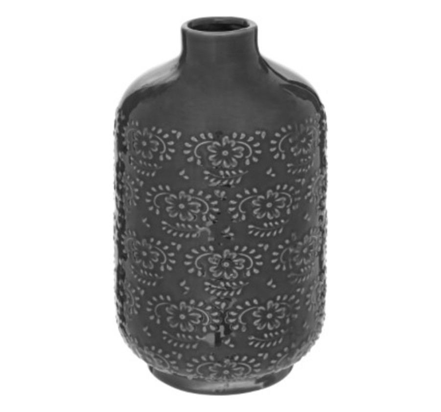 VASE EN CERAMIQUE GRIS