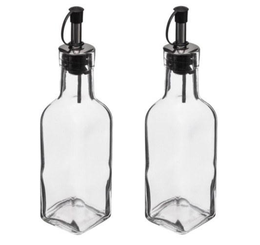 SET DE 2 BOUTEILLES EN VERRE