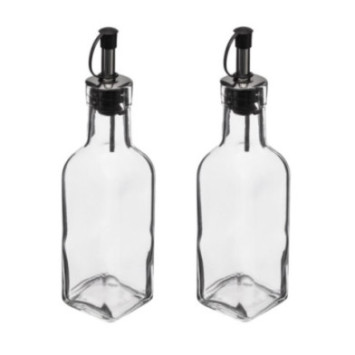SET DE 2 BOUTEILLES EN VERRE