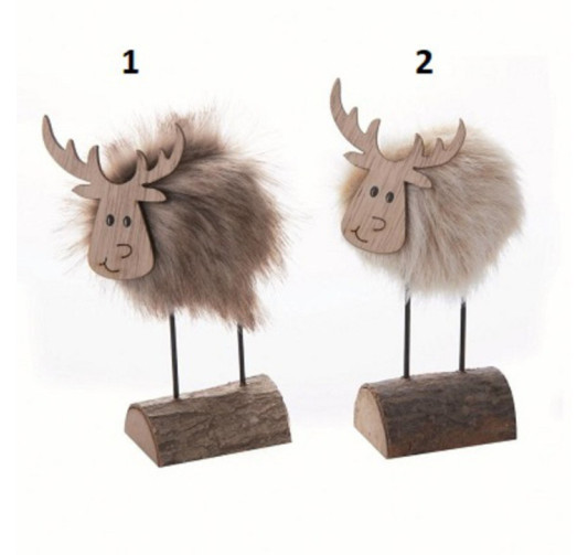 CERF SUR SOCLE BOIS AVEC CORPS