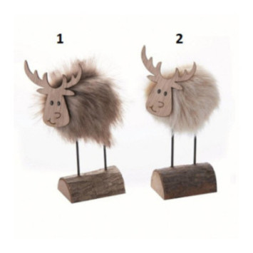 CERF SUR SOCLE BOIS AVEC CORPS