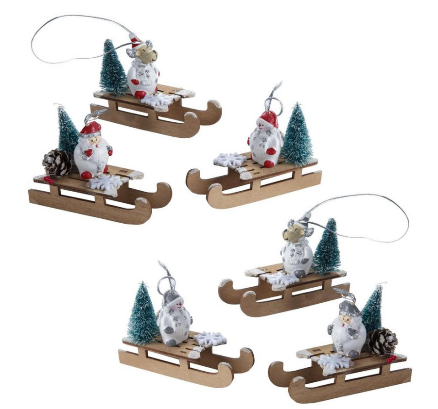 LUGE EN BOIS AVEC PERSONNAGE