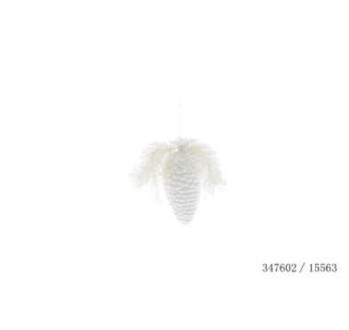 POMME DE PIN BLANCHE PAILLETEE