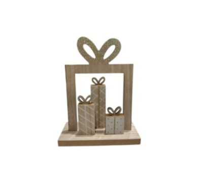 ORNEMENT CADEAU EN BOIS