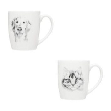 MUG M BLANC 34CL ANIMAUX