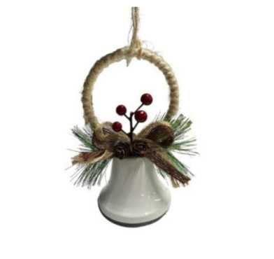 CLOCHE EN METAL BLANCHE