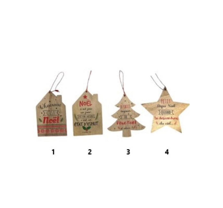DECO EN BOIS CITATION DE NOEL