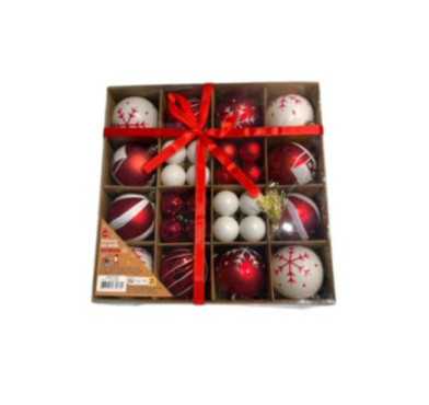 COFFRET DE 44 BOULES DE NOEL