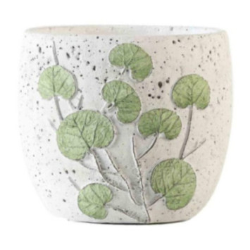 CACHE POT CIMENT BLANC