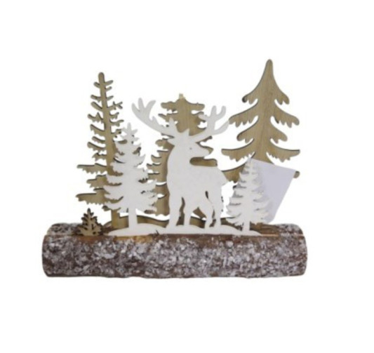 DECO NOEL SAPIN ET RENNE SUR