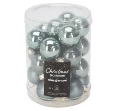 COFFRET DE 24 BOULES DE NOEL