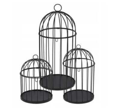 SET DE 3 CAGES DECORATIVES
