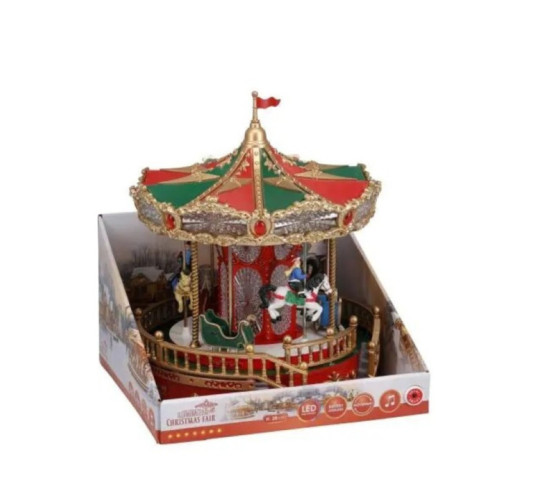 SCENE DE NOEL CAROUSEL LED