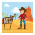 SERVIETTE EN PAPIER COWBOY