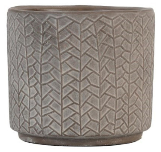 CACHE POT EN CERAMIQUE - BRUN