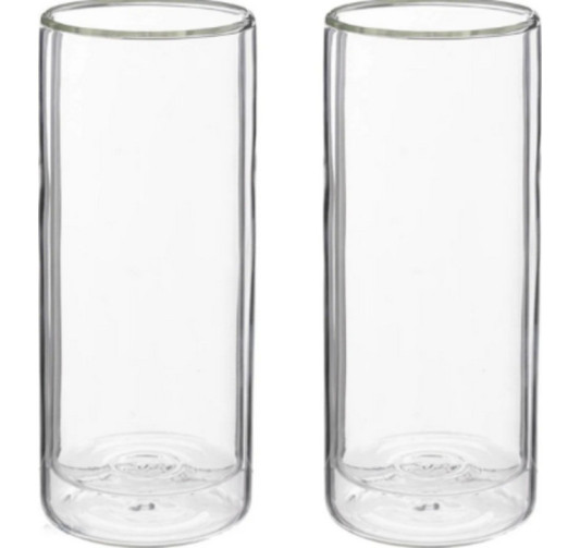 LOT DE 2 VERRES DOUBLE PAROI